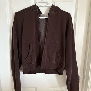 TNA Dark Brown Women's Hoodie Zip Up